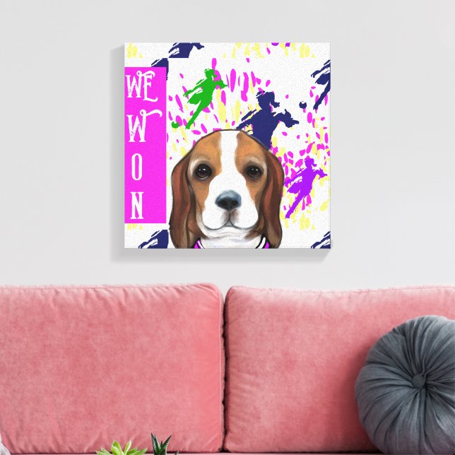 Beagle  canvas print (Insitu(LivingRoom))