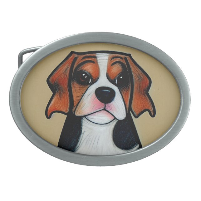 Beagle - Cartoon Belt Buckle (Front)