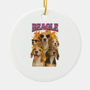 Beagle ceramic ornament