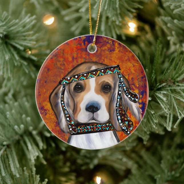 Beagle    ceramic ornament (Tree)