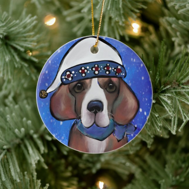 Beagle     ceramic ornament (Tree)