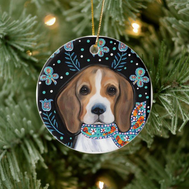 Beagle        ceramic ornament (Tree)
