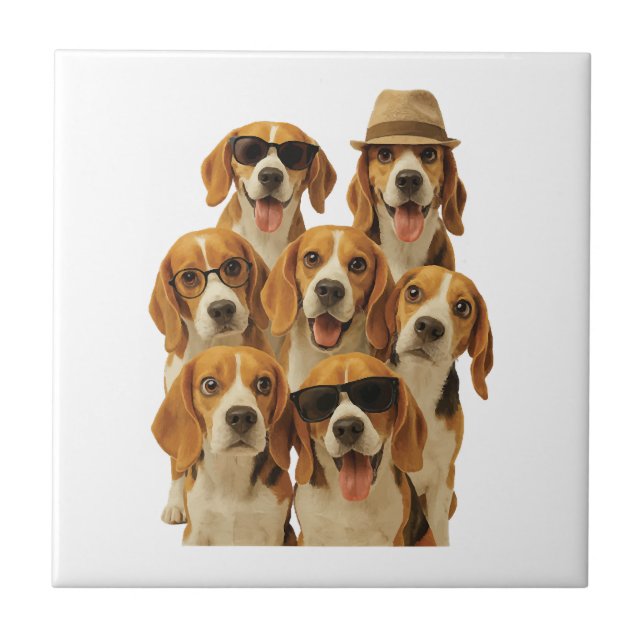 Beagle Ceramic Tile (Front)