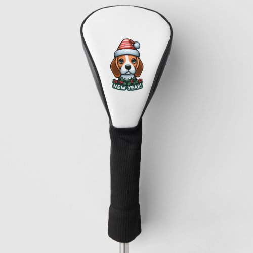Beagle Cheer Festive New Year Wishes Classic T_Shi Golf Head Cover