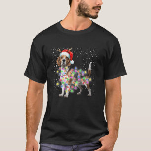 Beagle Christmas Beagle dog lights xmas T-Shirt