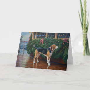 Beagle Christmas Cruise: Pawsome Holiday Delight Card