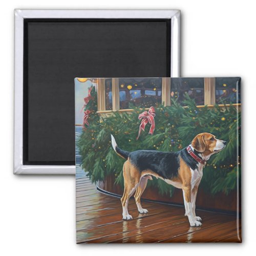 Beagle Christmas Cruise Pawsome Holiday Delight Magnet