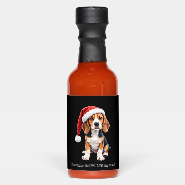 Beagle Christmas Dog Long Sleeve T-Shirt Hot Sauces (Front)