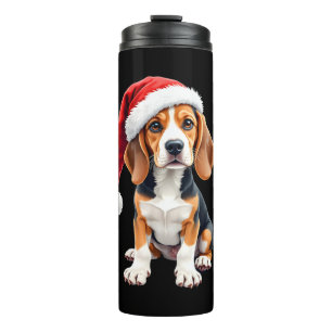 Beagle Christmas Dog Long Sleeve T-Shirt Thermal Tumbler