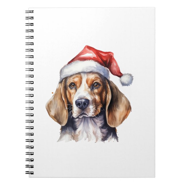 Beagle Christmas Dog  Notebook (Front)