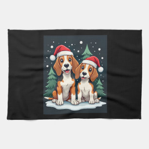 Beagle Christmas Dog Owner Xmas Holiday Pajama Lon Kitchen Towel