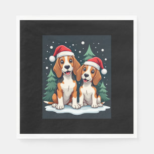 Beagle Christmas Dog Owner Xmas Holiday Pajama Lon Napkins