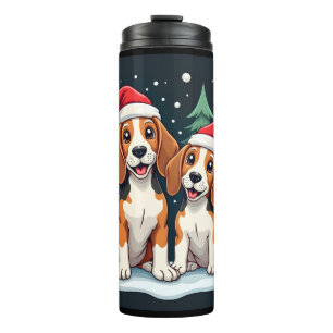 Beagle Christmas Dog Owner Xmas Holiday Pajama Lon Thermal Tumbler