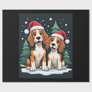 Beagle Christmas Dog Owner Xmas Holiday Pajama Lon Wrapping Paper
