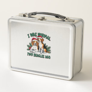 Beagle Christmas Dog Owner Xmas Holiday Pajama  Metal Lunch Box