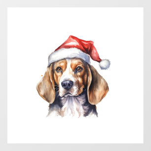 Beagle Christmas Dog Wall Decal