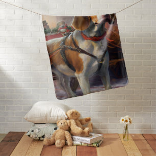 Beagle Christmas Festive Season  Baby Blanket