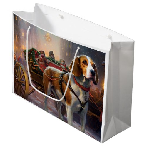 Beagle Christmas Festive Season  Large Gift Bag