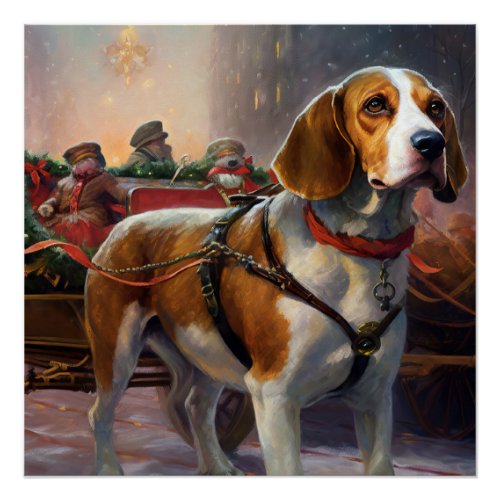 Beagle Christmas Festive Season  Poster