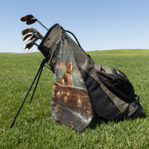 Beagle Christmas Festive Voyage Golf Towel