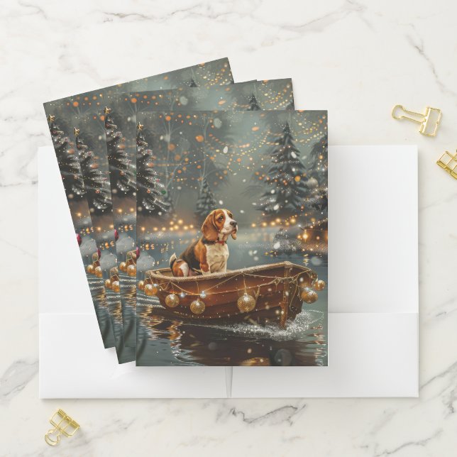 Beagle Christmas Festive Voyage Pocket Folder (In Situ)