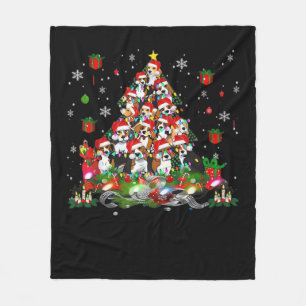 Beagle Christmas Funny Tees Beagle Xmas Tree Dog E Fleece Blanket