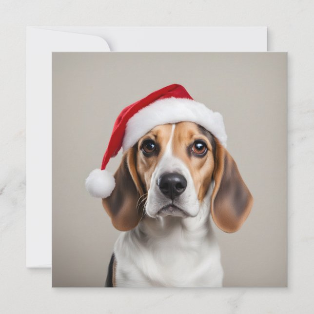 Beagle Christmas Invitation (Front)