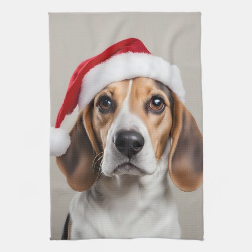 Beagle Christmas Kitchen Towel