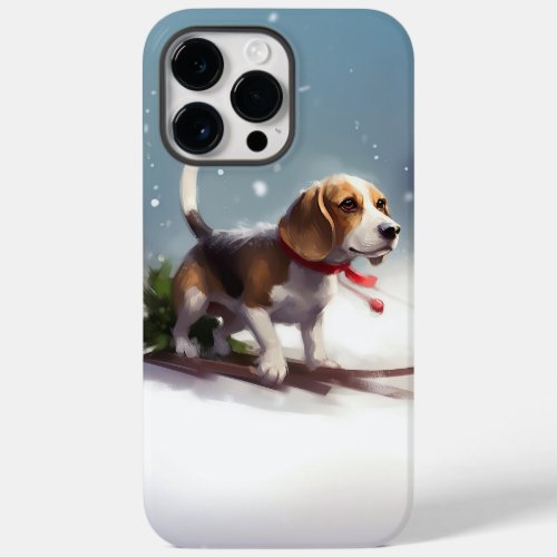 Beagle Christmas snow winter Case_Mate iPhone 14 Pro Max Case