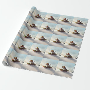 Beagle Christmas snow winter Wrapping Paper