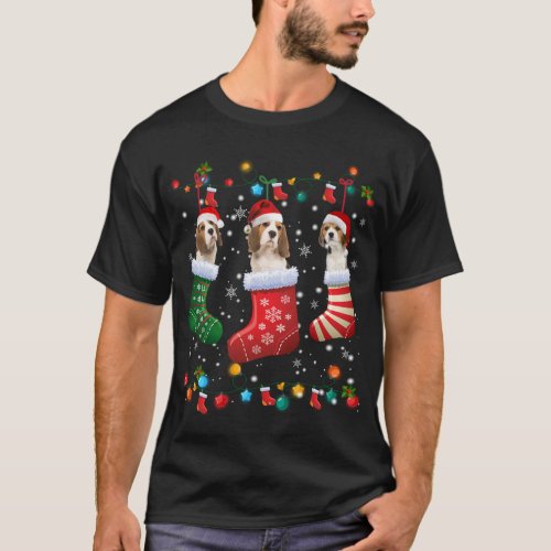 Beagle Christmas Socks Funny Xmas Pajama Dog Lover T_Shirt