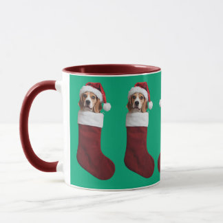Beagle Christmas Stocking Mug