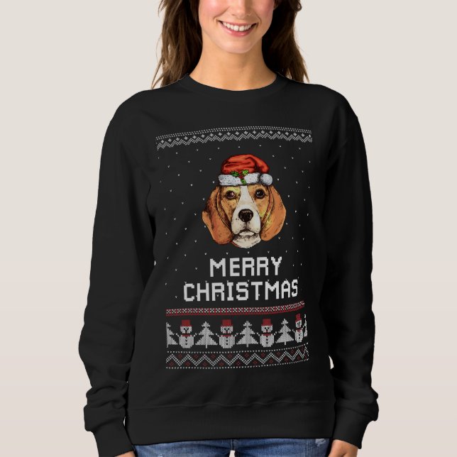 Beagle Christmas Sweater (Front)