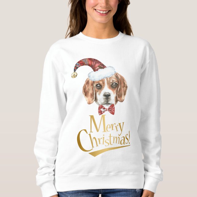 Beagle Christmas Sweatshirt (Front)