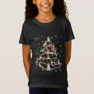 Beagle Christmas Tree Covered By Flashlight T-Shirt