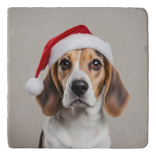 Beagle Christmas Trivet