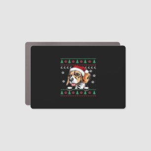 Beagle Christmas Uglyer Dog Xmas Oversized T-Shirt Car Magnet