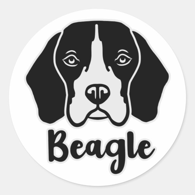Beagle Classic Round Sticker (Front)