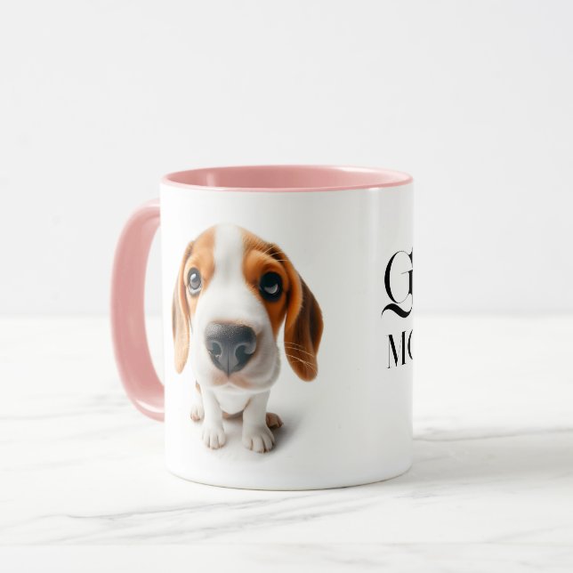 Beagle close-up Mug with you name (Front Left)