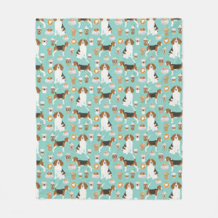Beagle Coffee Throw Blanket