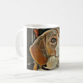 Beagle, Color Sketch. Coffee Mug (Front Left)