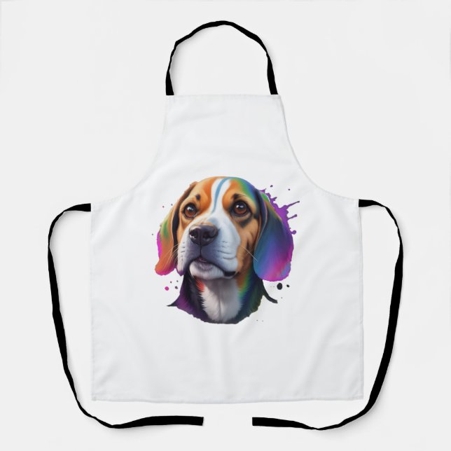 beagle colorful   apron (Front)