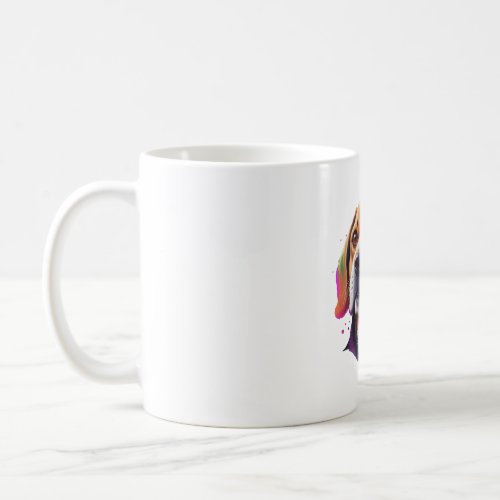 beagle colorful   coffee mug