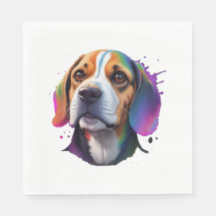 beagle colorful napkins