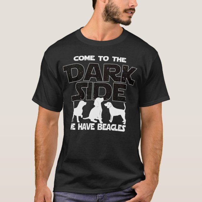 Beagle Come To The Dark Side T-Shirt (Front)