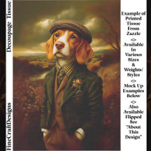 Beagle Country Gentleman Landscape EX9L Decoupage