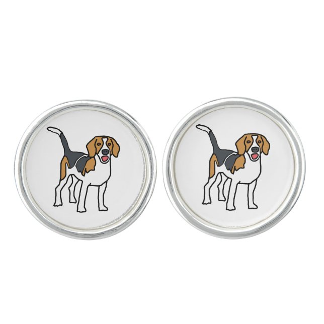 Beagle Cufflinks (Front)