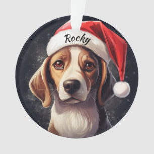 Beagle Custom Christmas Ornament