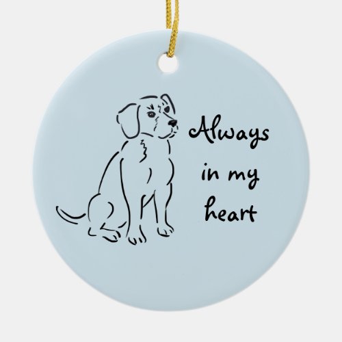 Beagle Custom Pet Loss Keepsake for Dog Lover Ceramic Ornament