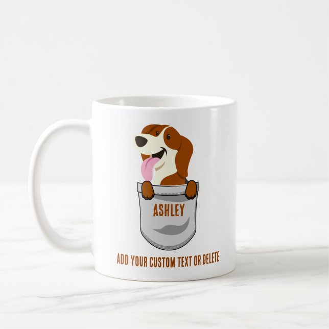 Beagle Cute Dog Dad Dog Mom Coffee Mug (Left)